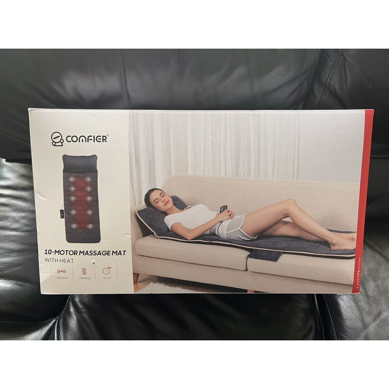 RelaxPro Esteira Massageadora com 10 Motores Vibratórios e 4 Zonas de Aquecimento